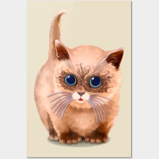 Siberian Cat /Neva Masquerade kitten Posters and Art